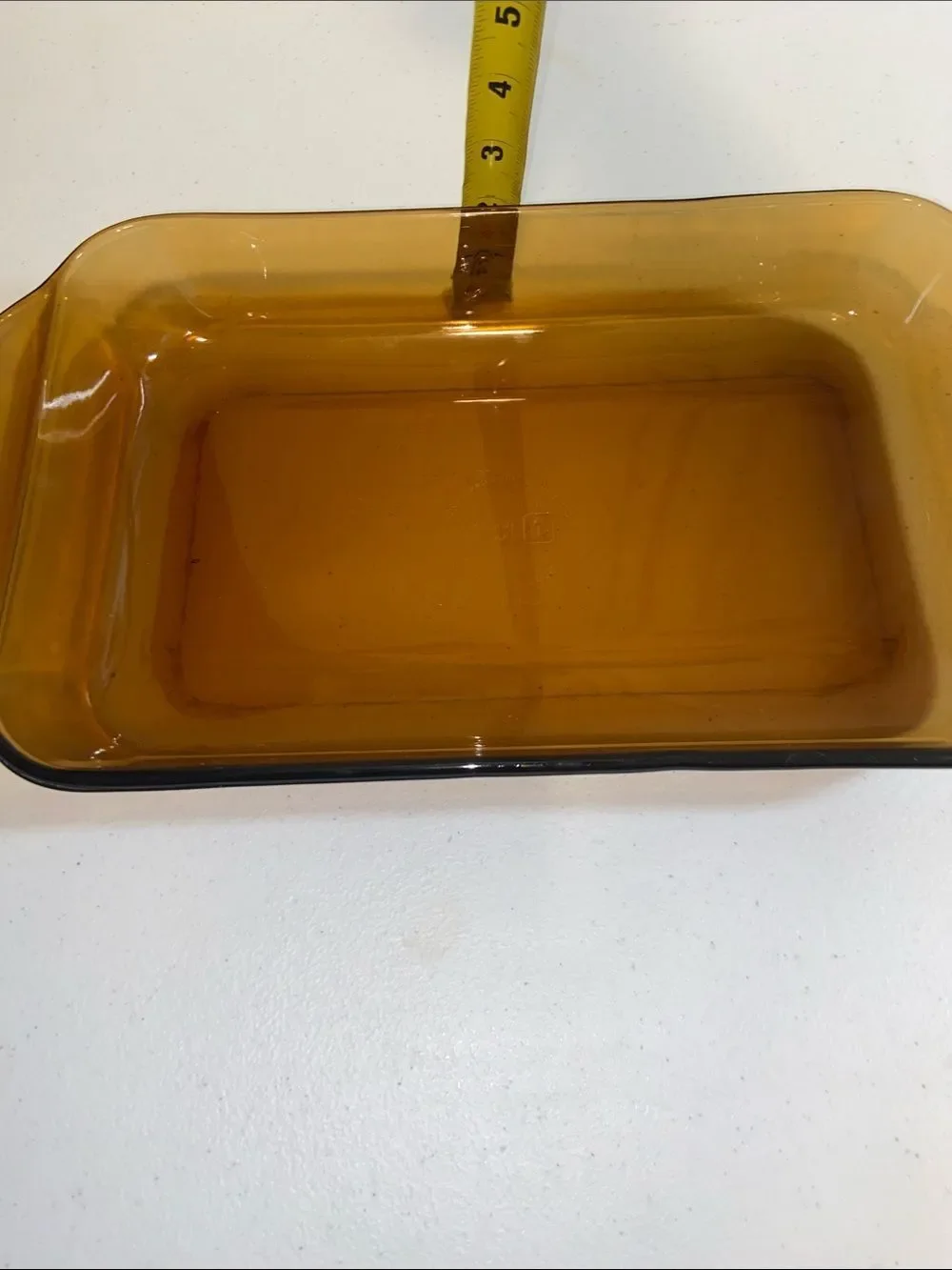 Anchor Hiking Vintage Amber Glass Bakeware with Embossed Marking